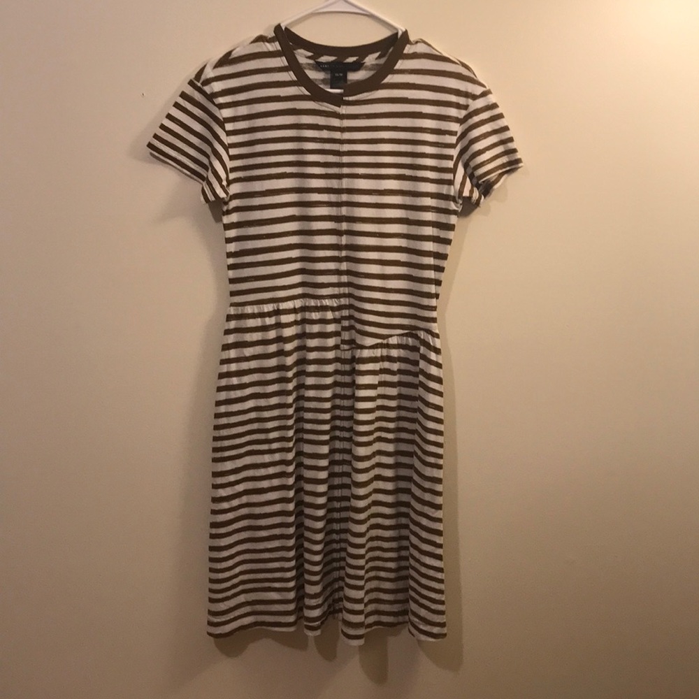Marc by Marc Jacobs olive striped t-shirt dress XS